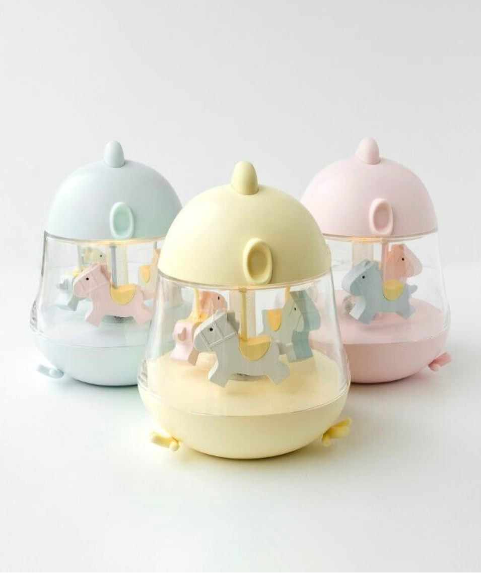 Lamp with Carousel and Music Box - Yellow