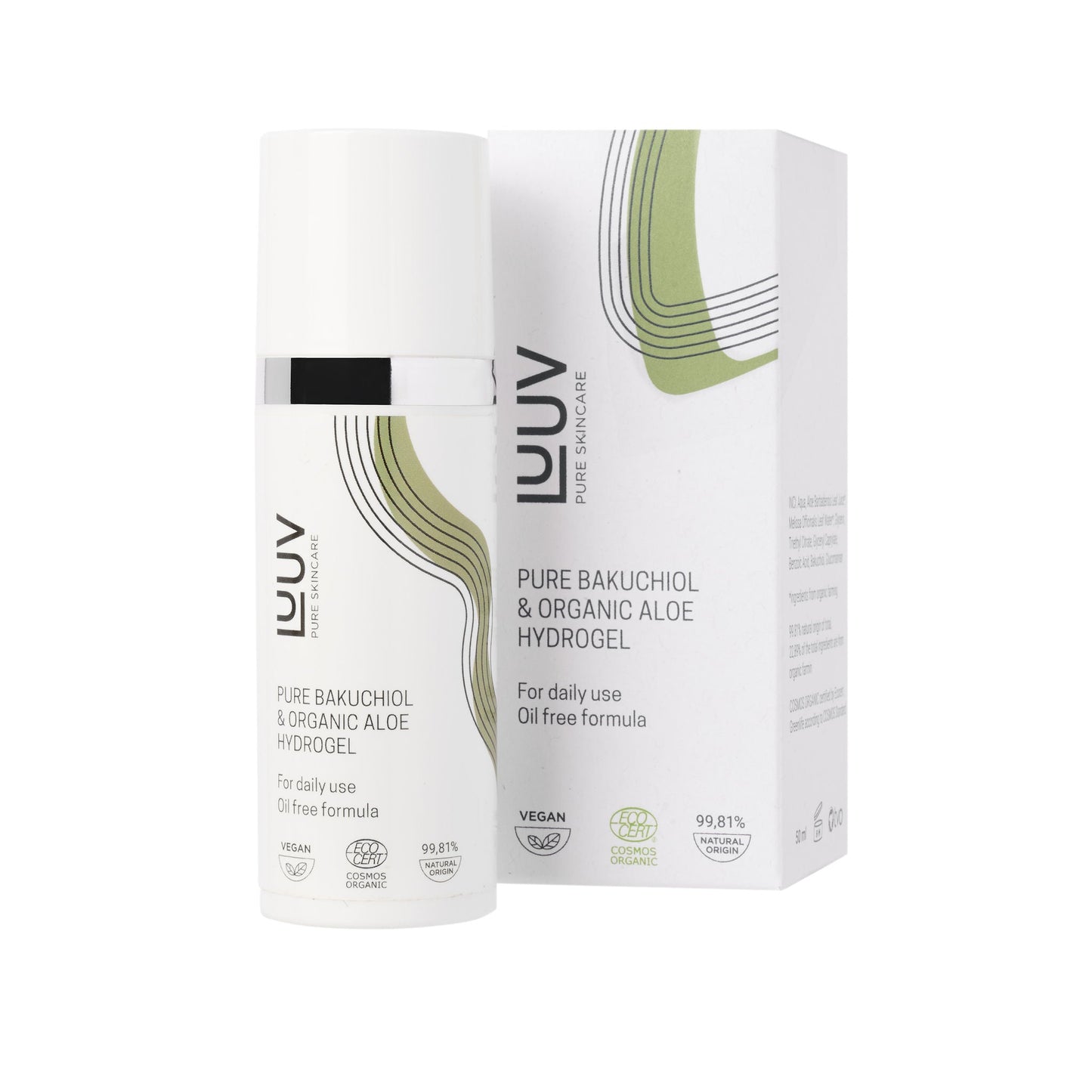 Pure Bakuchiol & Organic Aloe Hydrogel COSMOS, 50 ml