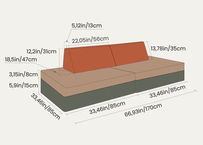 Speel Matras Set - Donker Bruin