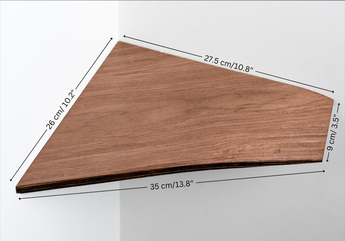 Wooden Corner Shelf - Edge